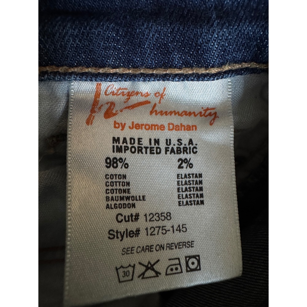Citizens of Humanity Jeans Womens 28 Blue Excellent Low Rise Flare Denim - Picture 11 of 13